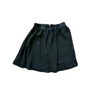 Women's Bebe Black Flowy Ballerina Skirt Size Small Zipper Back Elastic Wasit